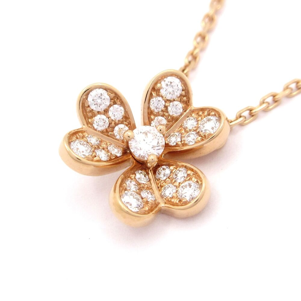 Van Cleef & Arpels Frivole Pendant Mini Model Necklace VCARP7RI00 18K Rose Gold